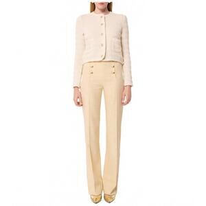 NEW TARA JARMON straight leg pant in cream
